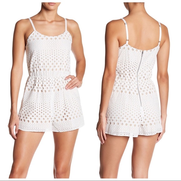 Alice + Olivia Pants - ALICE + OLIVIA Cassia Sleeveless Eyelet Romper